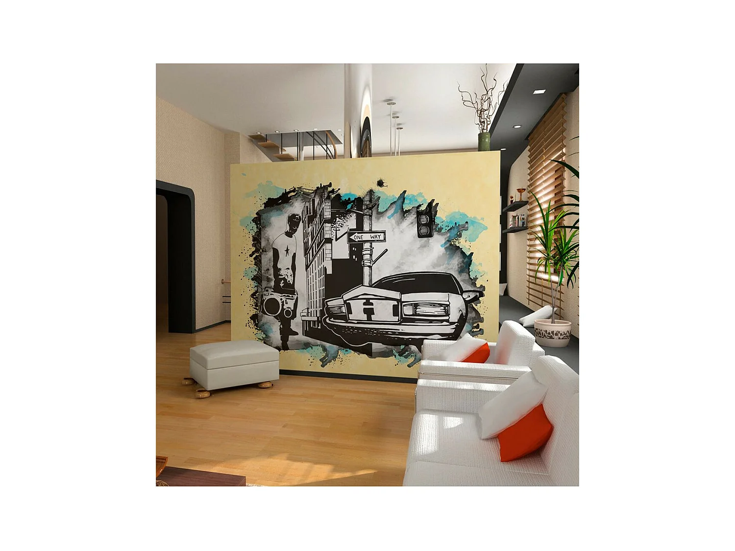 Papier Peint "Urban Atmosphere" 193 x 250 cm