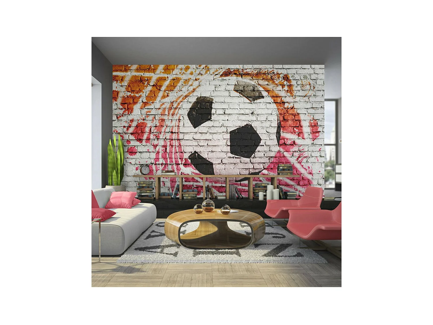 Papier Peint "Street Football" 140 x 200 cm
