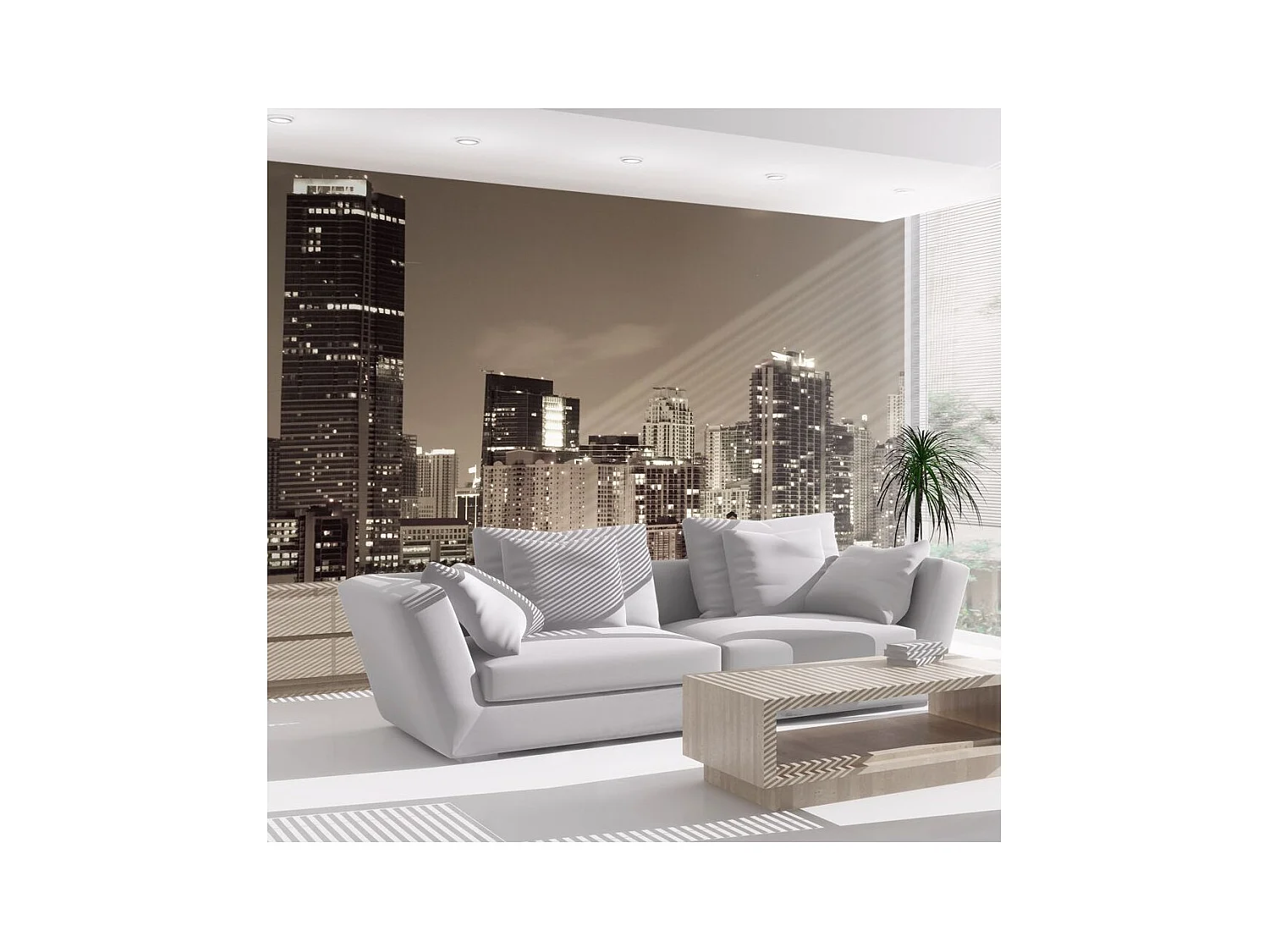 Papier Peint "La Vie Nocturne à Miami" 154 x 200 cm