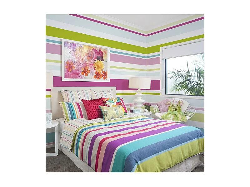 Papier Peint "Bright Stripes" 193 x 250 cm