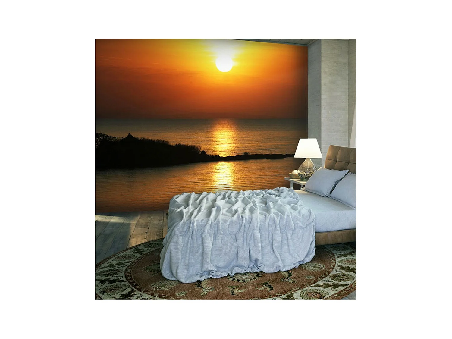 Papier Peint "Vue sur le Lac Tana, Éthiopie" 154 x 200 cm