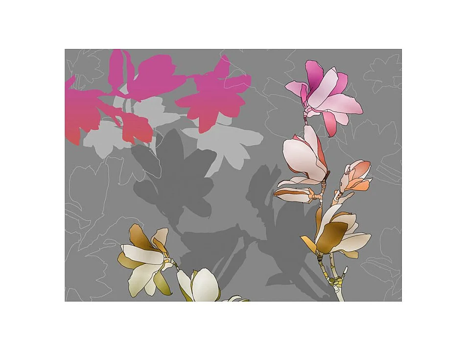 Papier Peint "Magnolias en Pastels" 231 x 300 cm