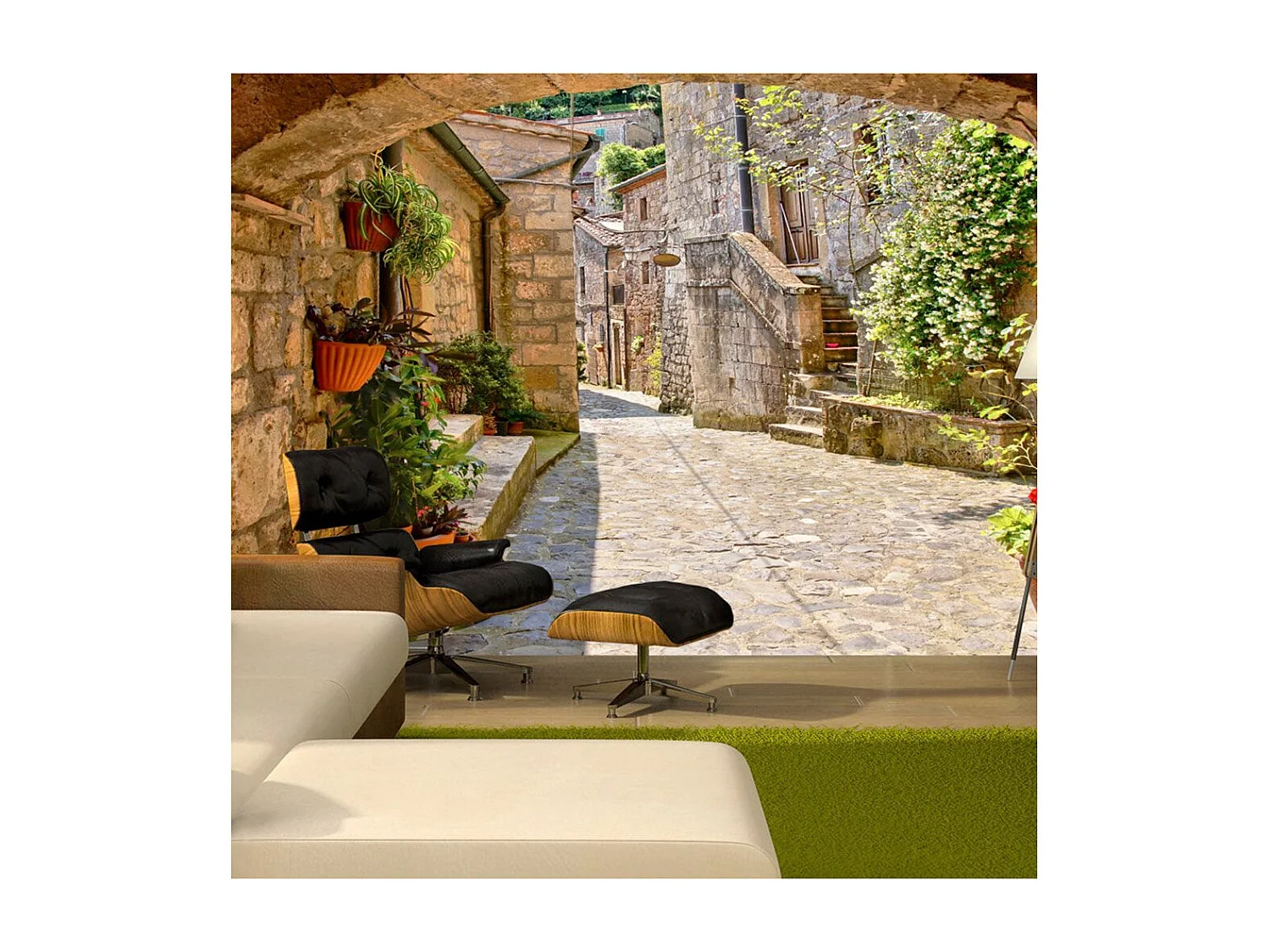 Papier Peint "Provincial Alley in Tuscany" 70 x 100 cm