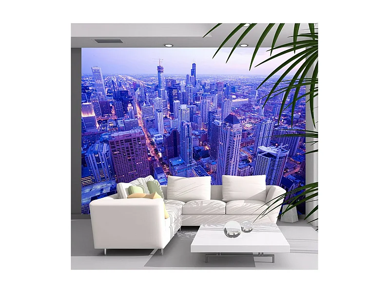 Papier Peint "Chicago : Lumières Timides au Crépuscule" 193 x 250 cm