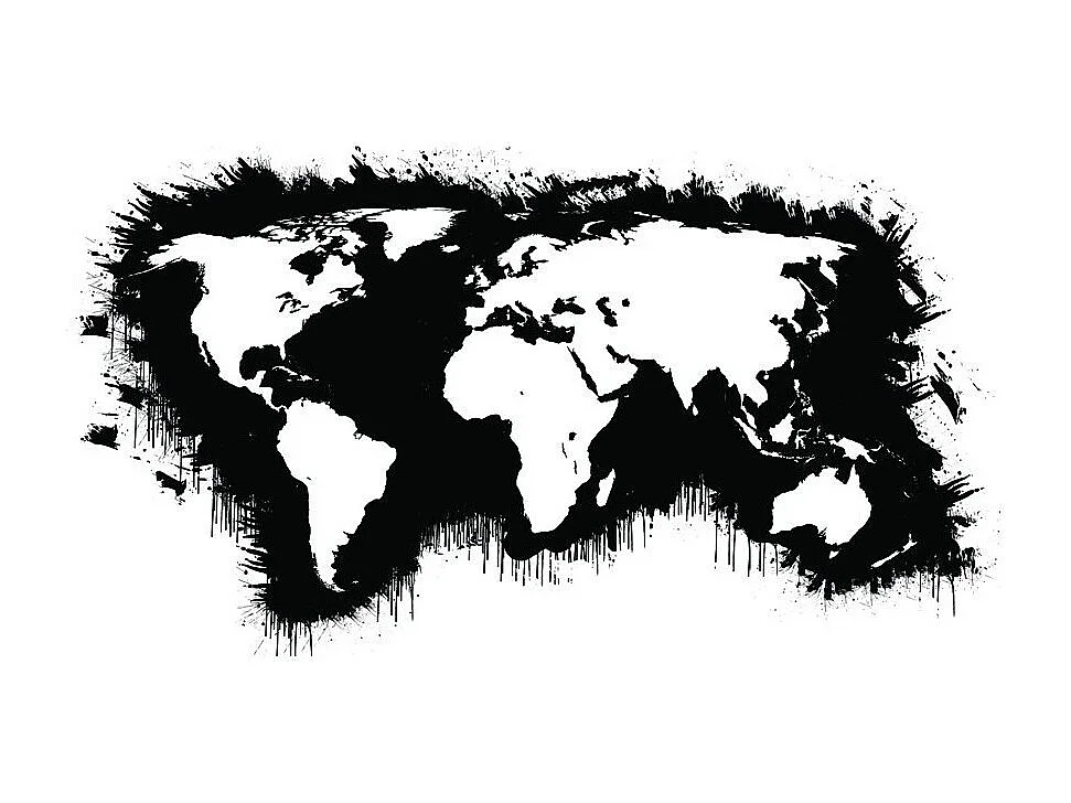 Papier Peint "White Continents, Black Oceans" 270 x 350 cm