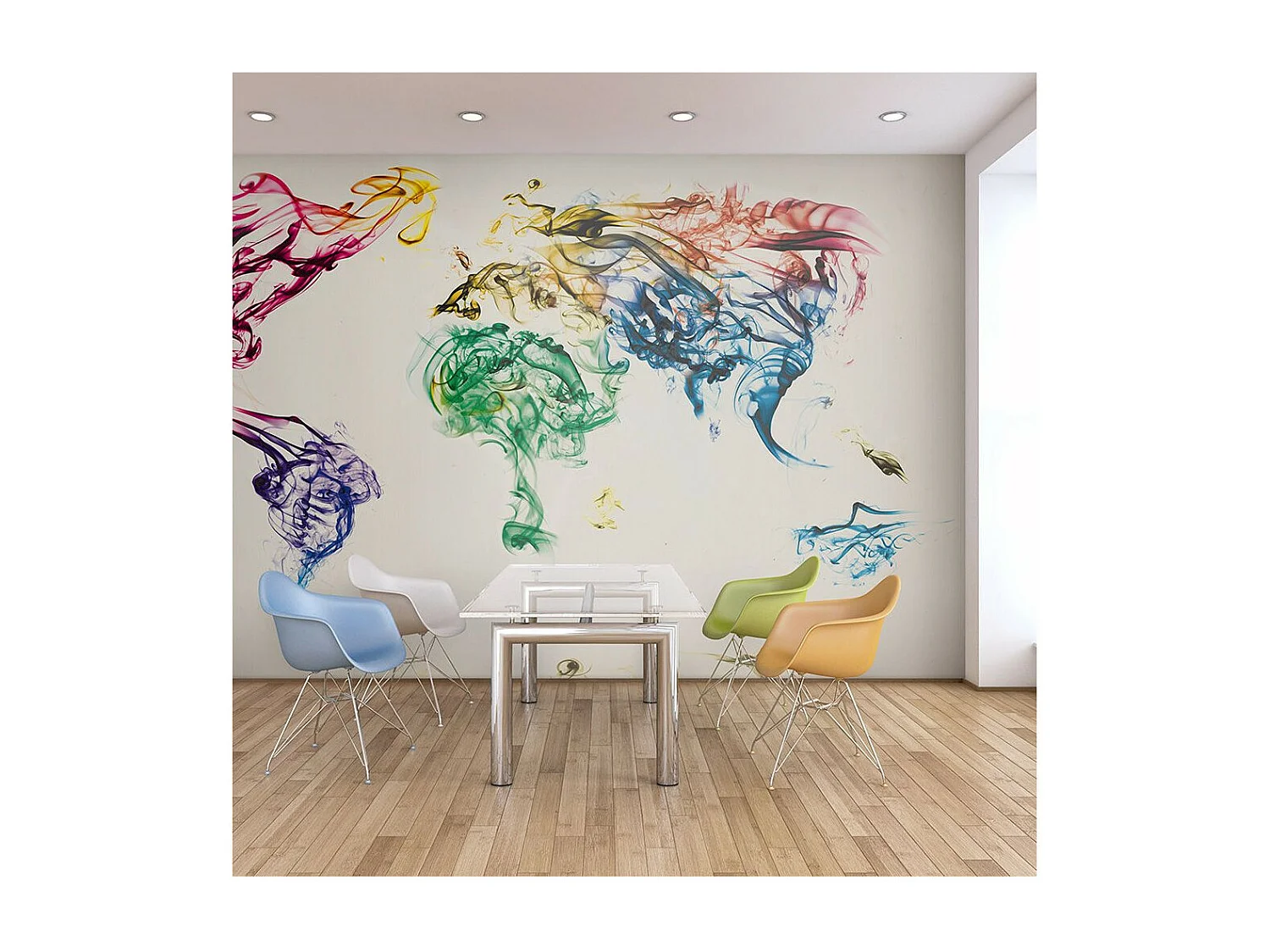 Papier Peint "Dancing Smoke Trails" 270 x 350 cm