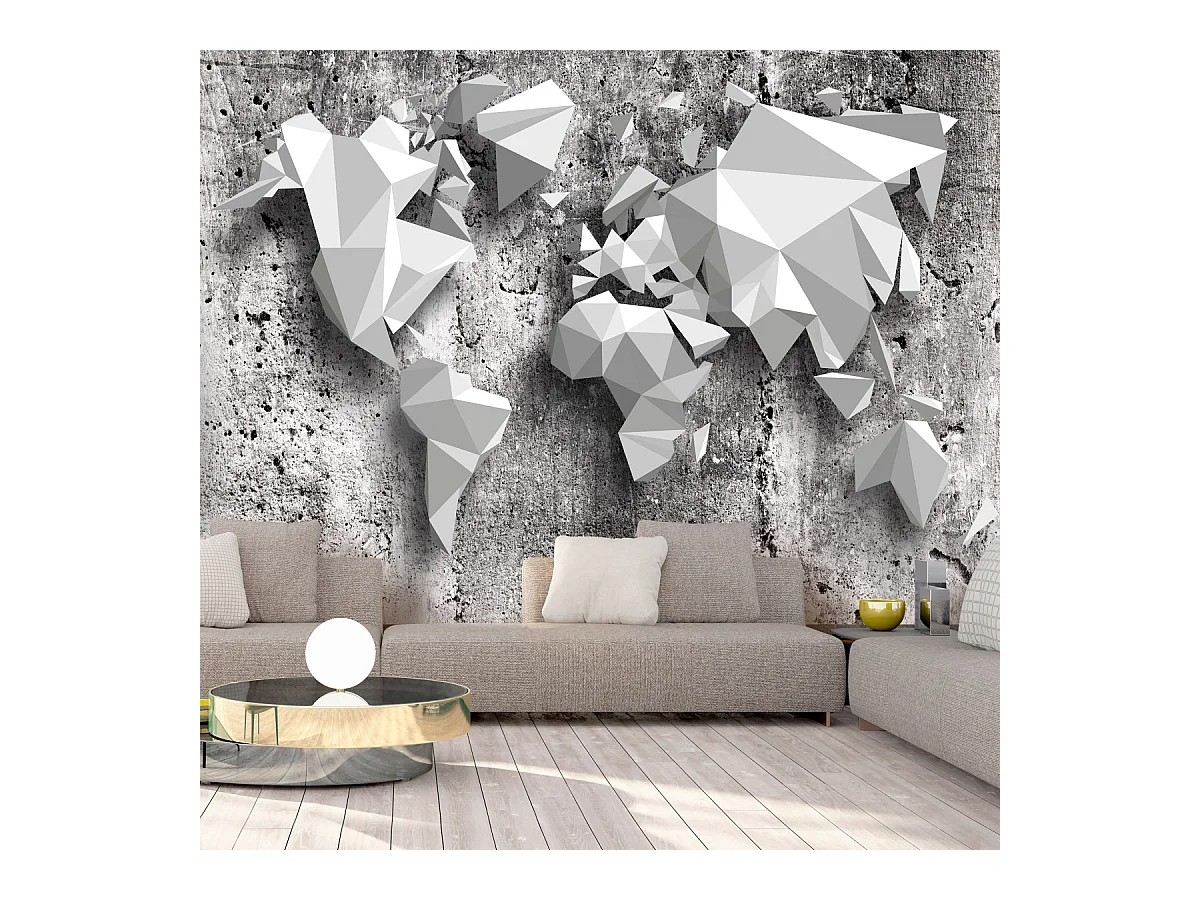 Papier Peint "World Map : Origami" 140 x 200 cm