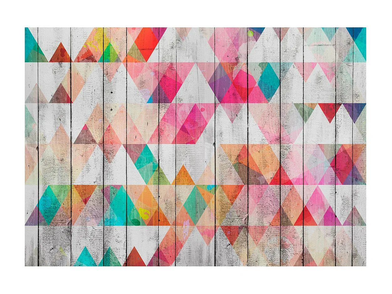 Papier Peint "Rainbow Triangles" 175 x 250 cm