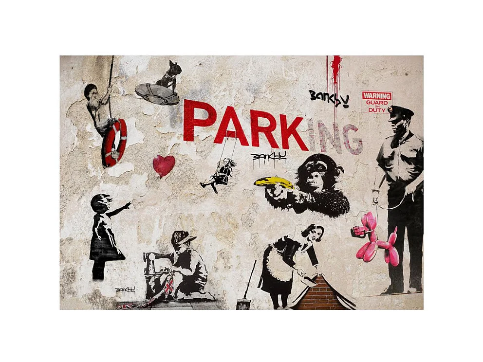 Papier Peint "Banksy - Graffiti Collage" 105 x 150 cm
