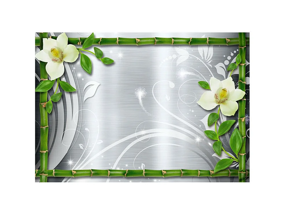 Papier Peint "Bamboo & Two Orchids" 245 x 350 cm