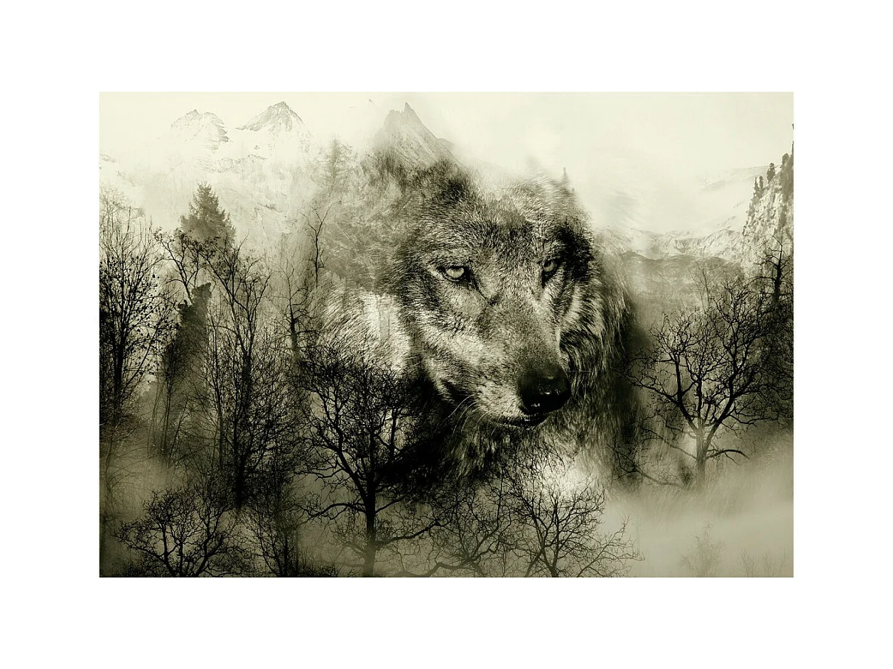 Papier Peint "Mountain Predator Beige" 140 x 200 cm