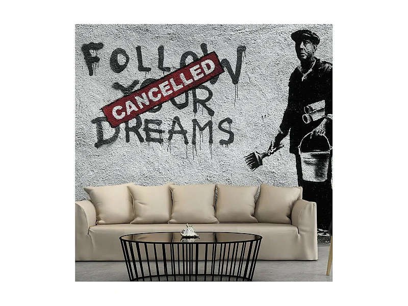 Papier Peint "Dreams Cancelled Banksy" 70 x 100 cm