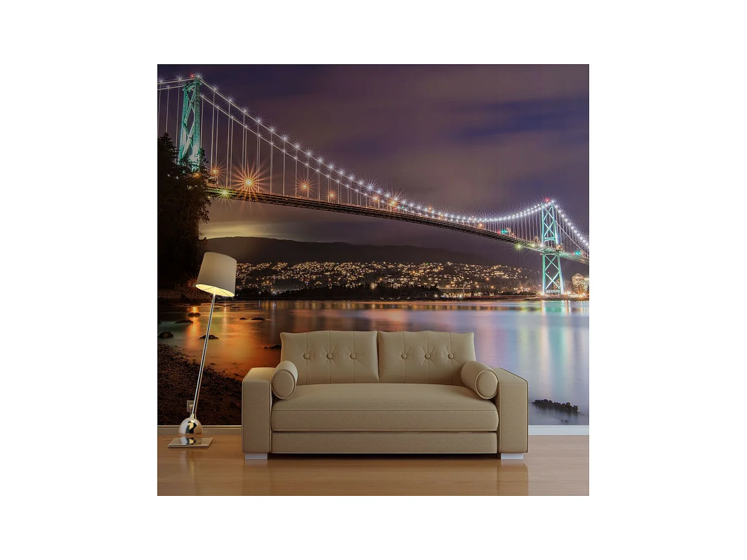 Papier Peint "Lions Gate Bridge Vancouver Canada" 231 x 300 cm