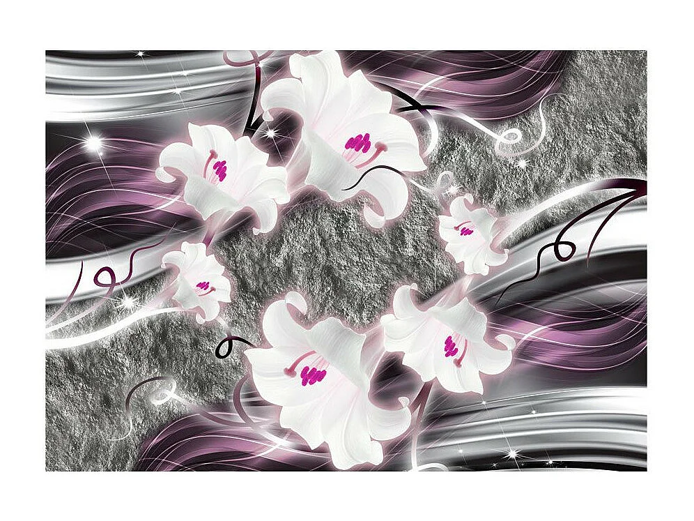 Papier Peint "Dance of Charmed Lilies" 70 x 100 cm