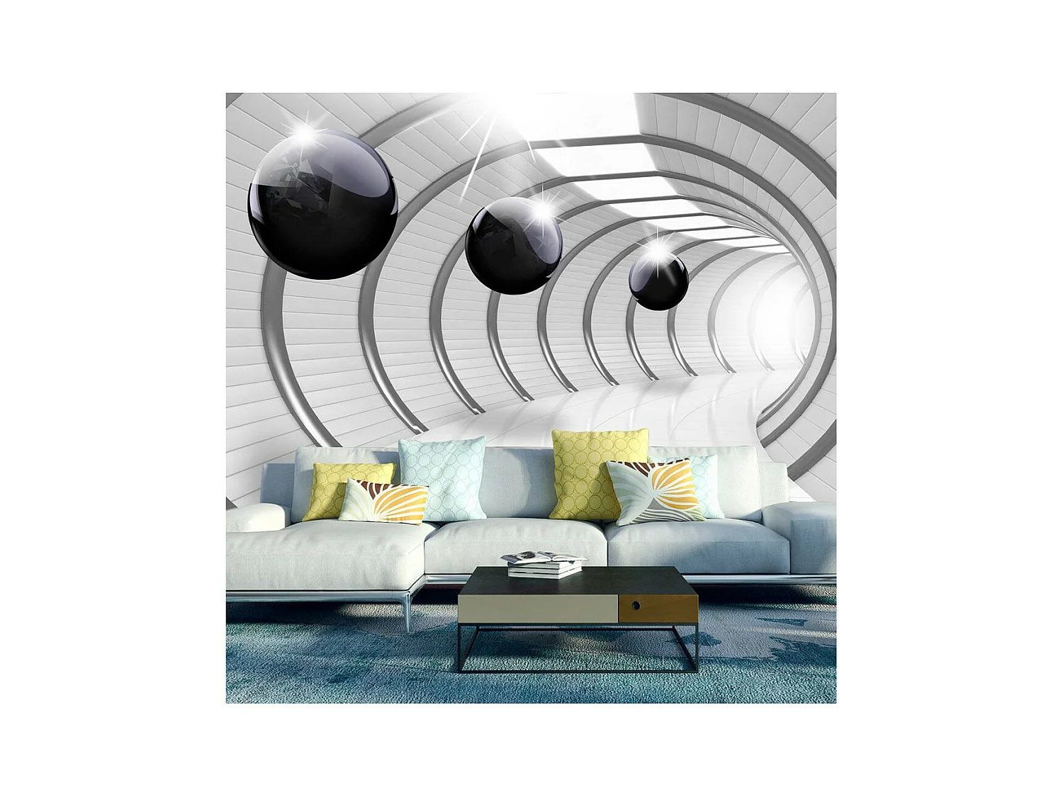 Papier Peint XXL "Futuristic Tunnel II" 280x500cm