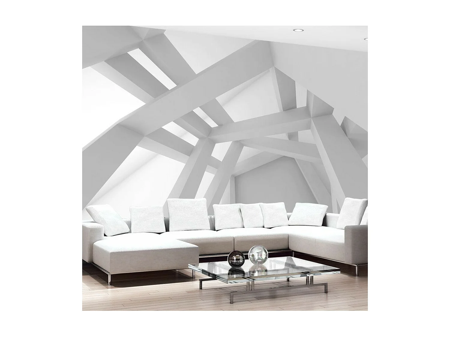 Papier Peint "White Construction" 245 x 350 cm