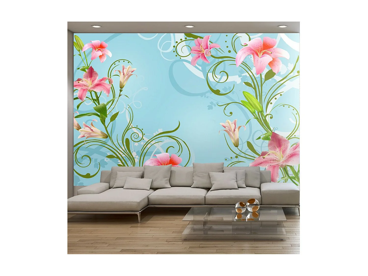 Papier Peint "Subtle Beauty of the Lilies II" 280 x 400 cm