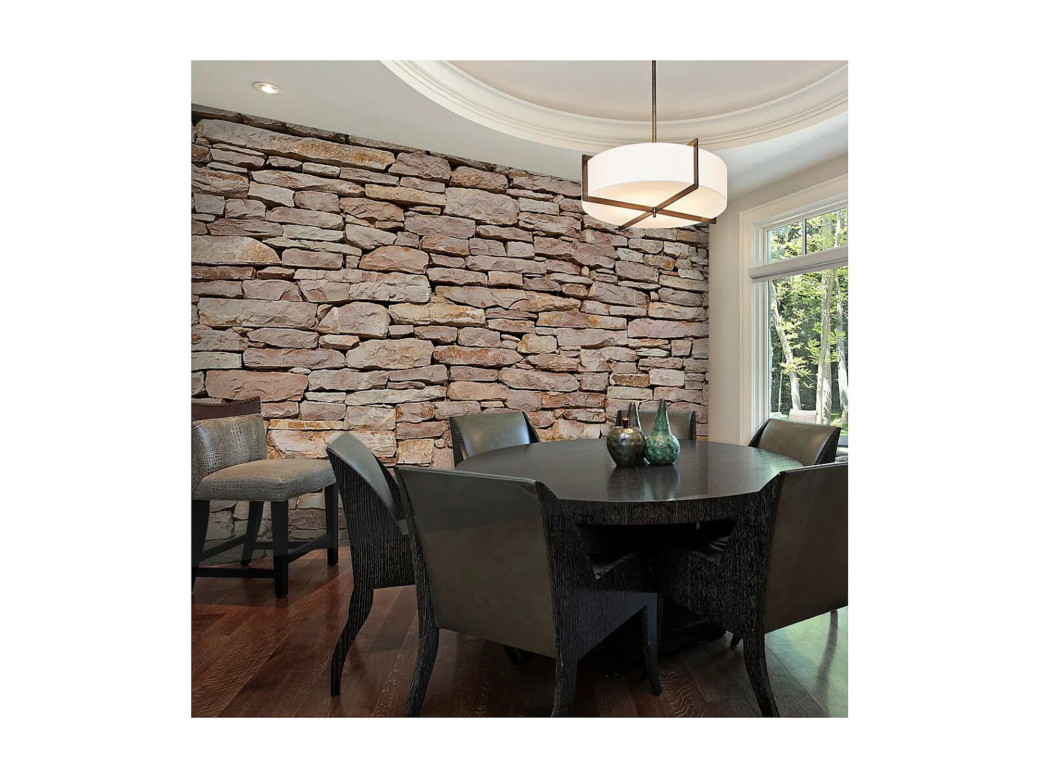 Papier Peint "Mur de Pierre Naturelle" 193 x 250 cm