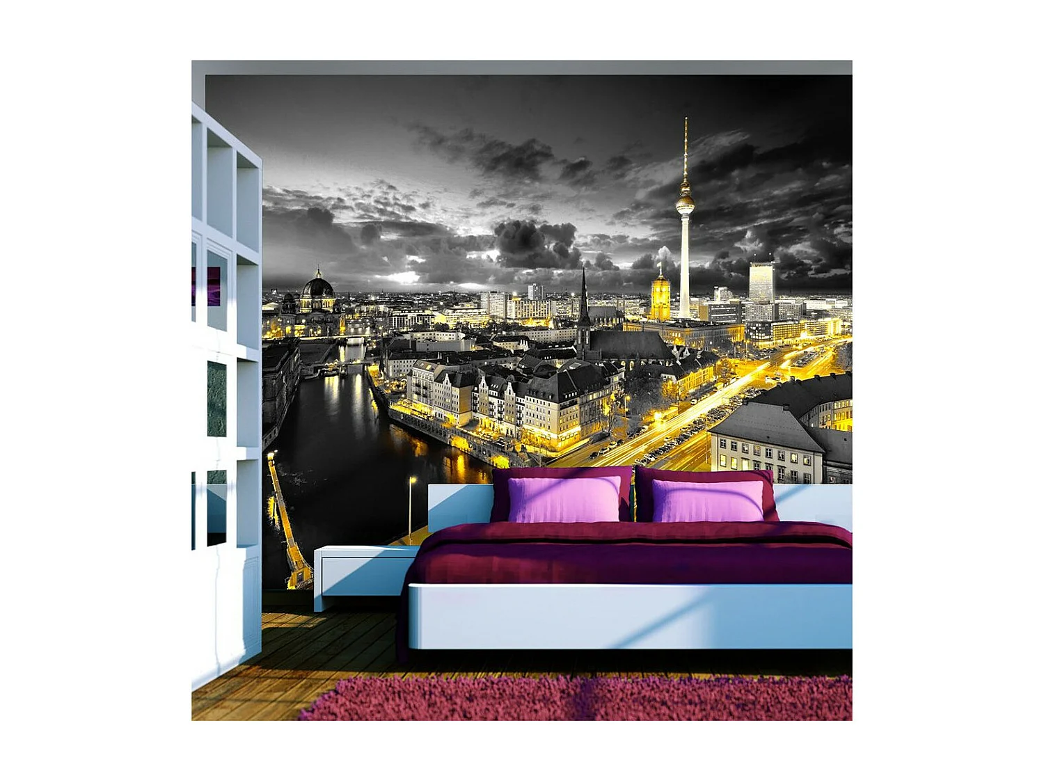 Papier Peint "Berlin at Night" 245 x 350 cm