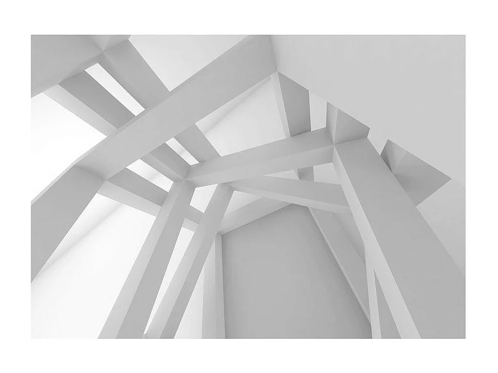 Papier Peint "White Construction" 105 x 150 cm