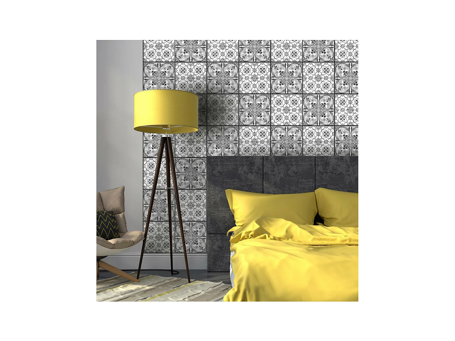 Papier Peint "Black Ornament" 50x1000cm