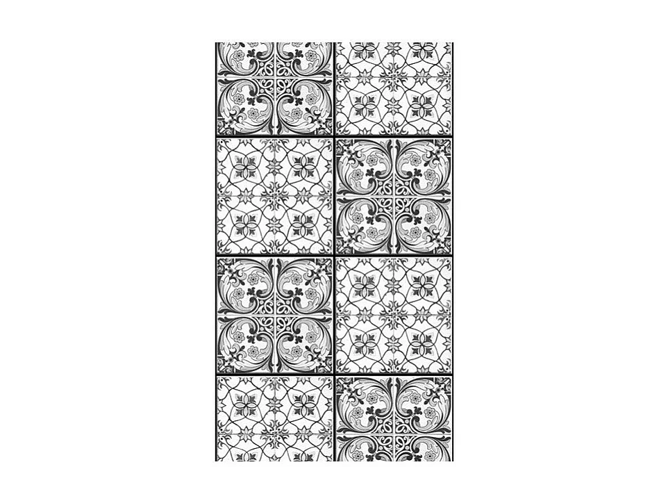 Papier Peint "Black Ornament" 50x1000cm