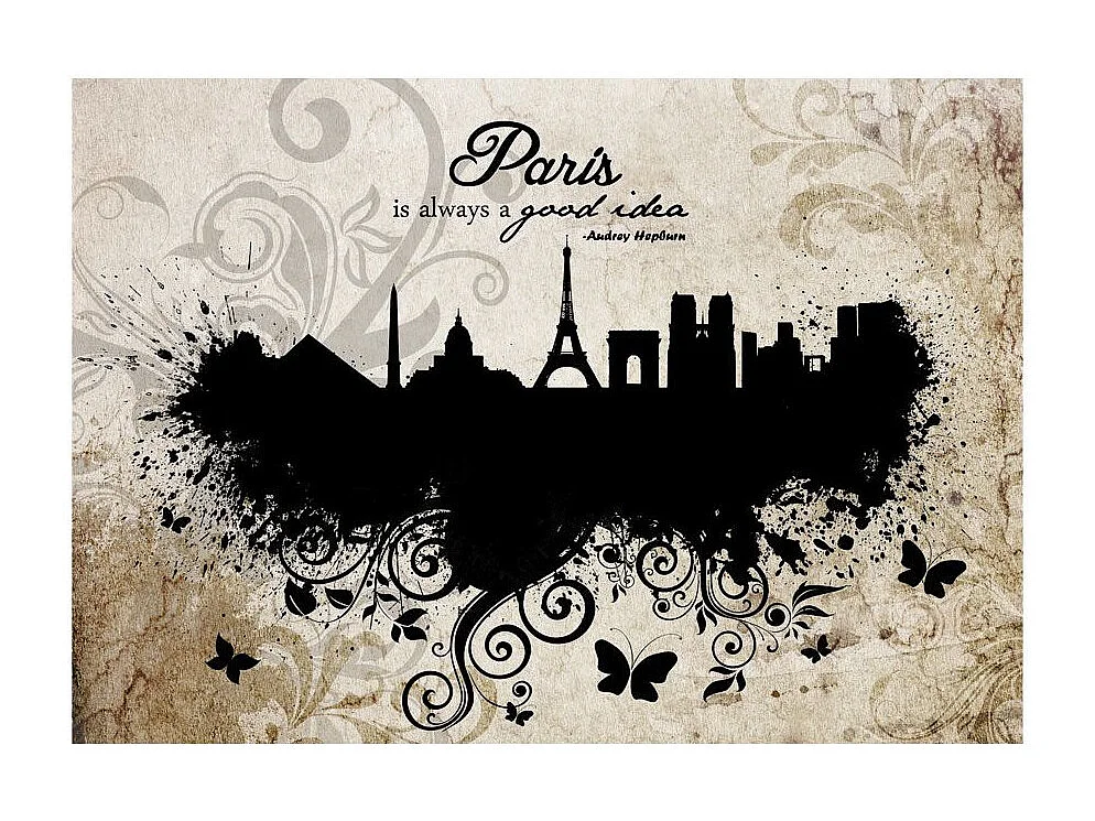Papier Peint "Paris is Always a Good Idea Vintage" 105 x 150 cm