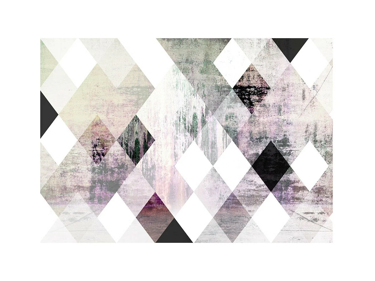 Papier Peint "Rhombic Chessboard Pink" 175 x 250 cm