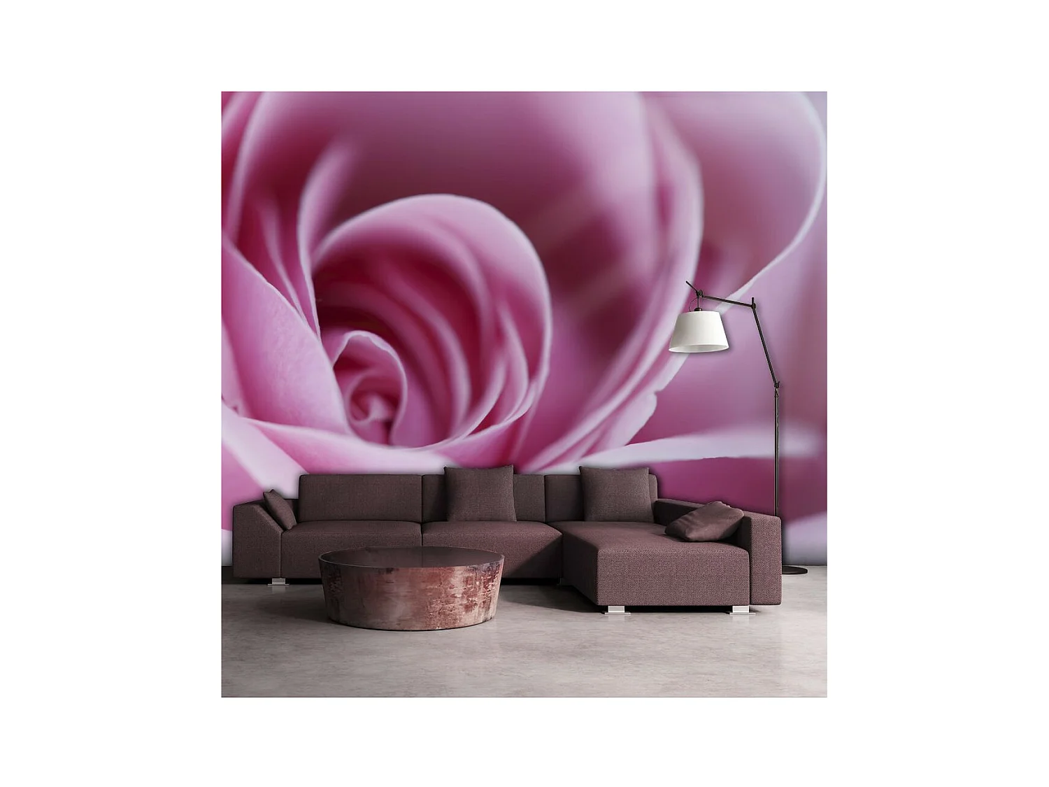 Papier Peint "Fleur Rose Rose III" 154 x 200 cm