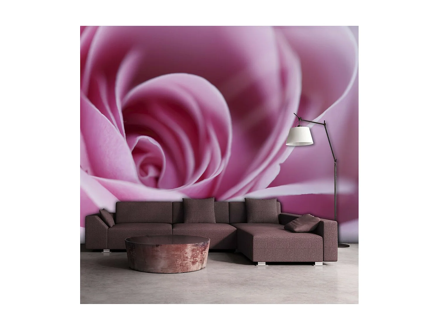 Papier Peint "Fleur Rose Rose III" 154 x 200 cm