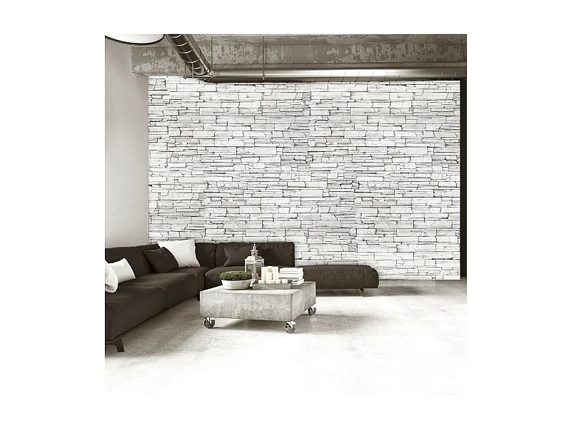 Papier Peint "White Brick III" 280 x 400 cm