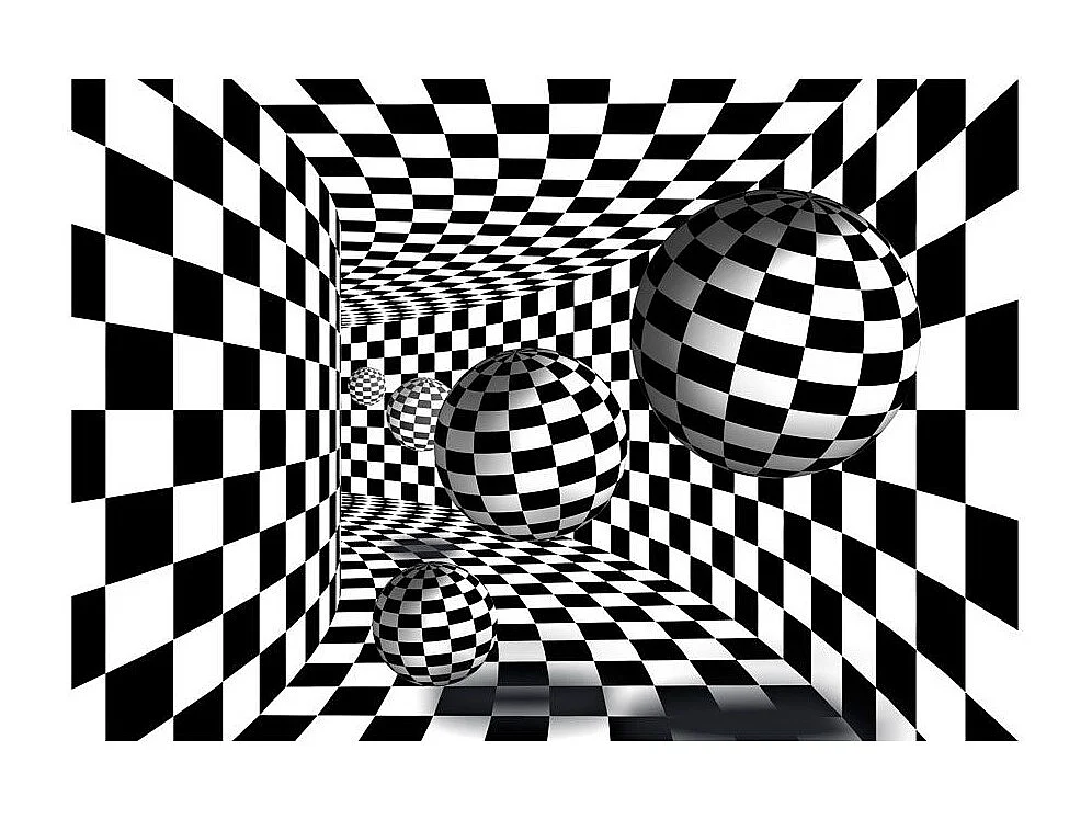 Papier Peint "Black & White Corridor" 245 x 350 cm