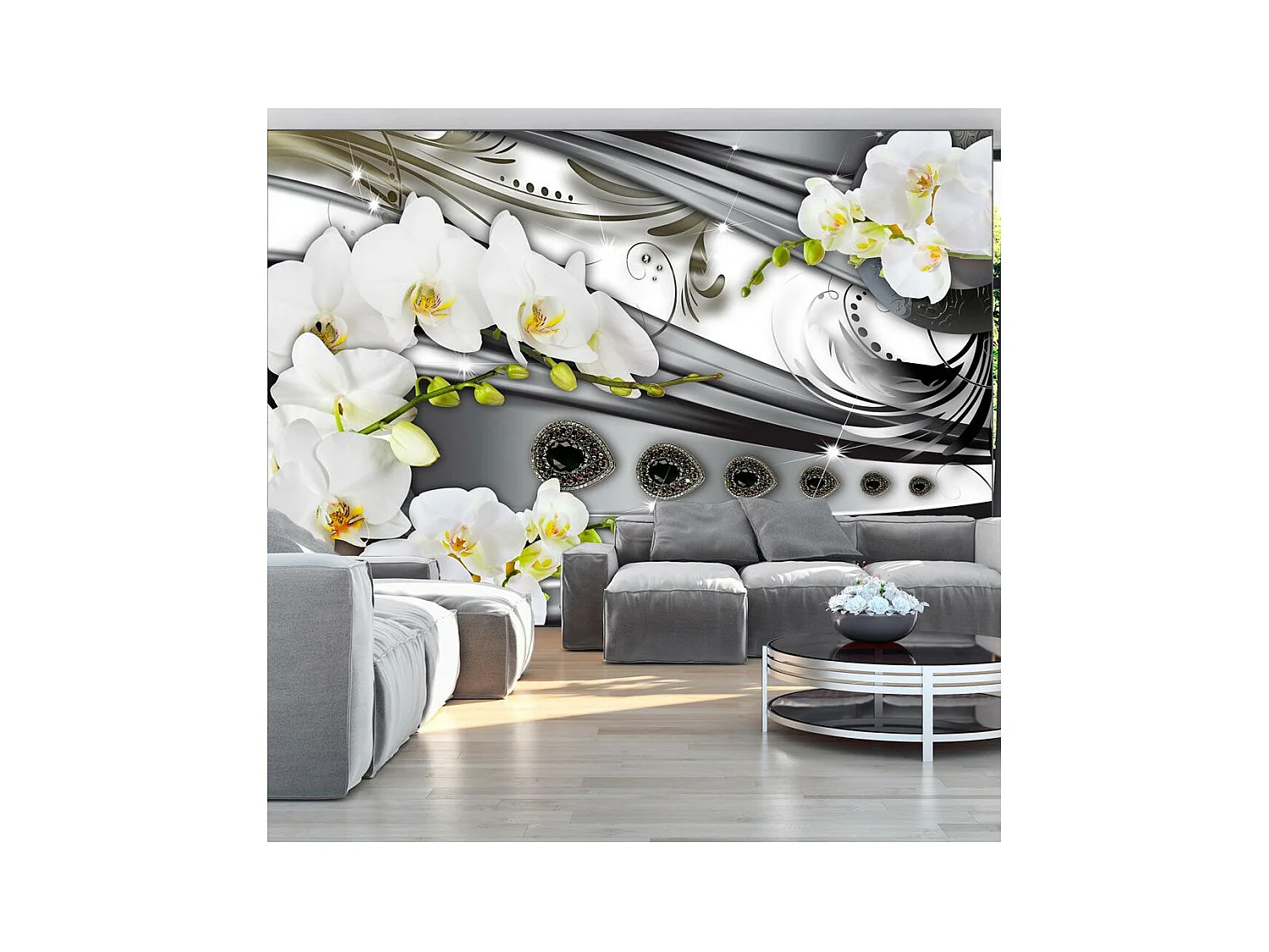 Papier Peint "Orchids & Jewelry" 175 x 250 cm