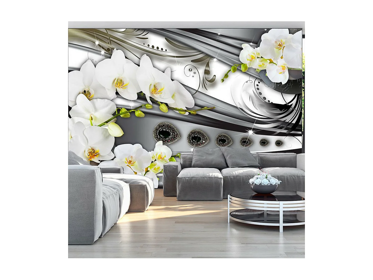 Papier Peint "Orchids & Jewelry" 175 x 250 cm