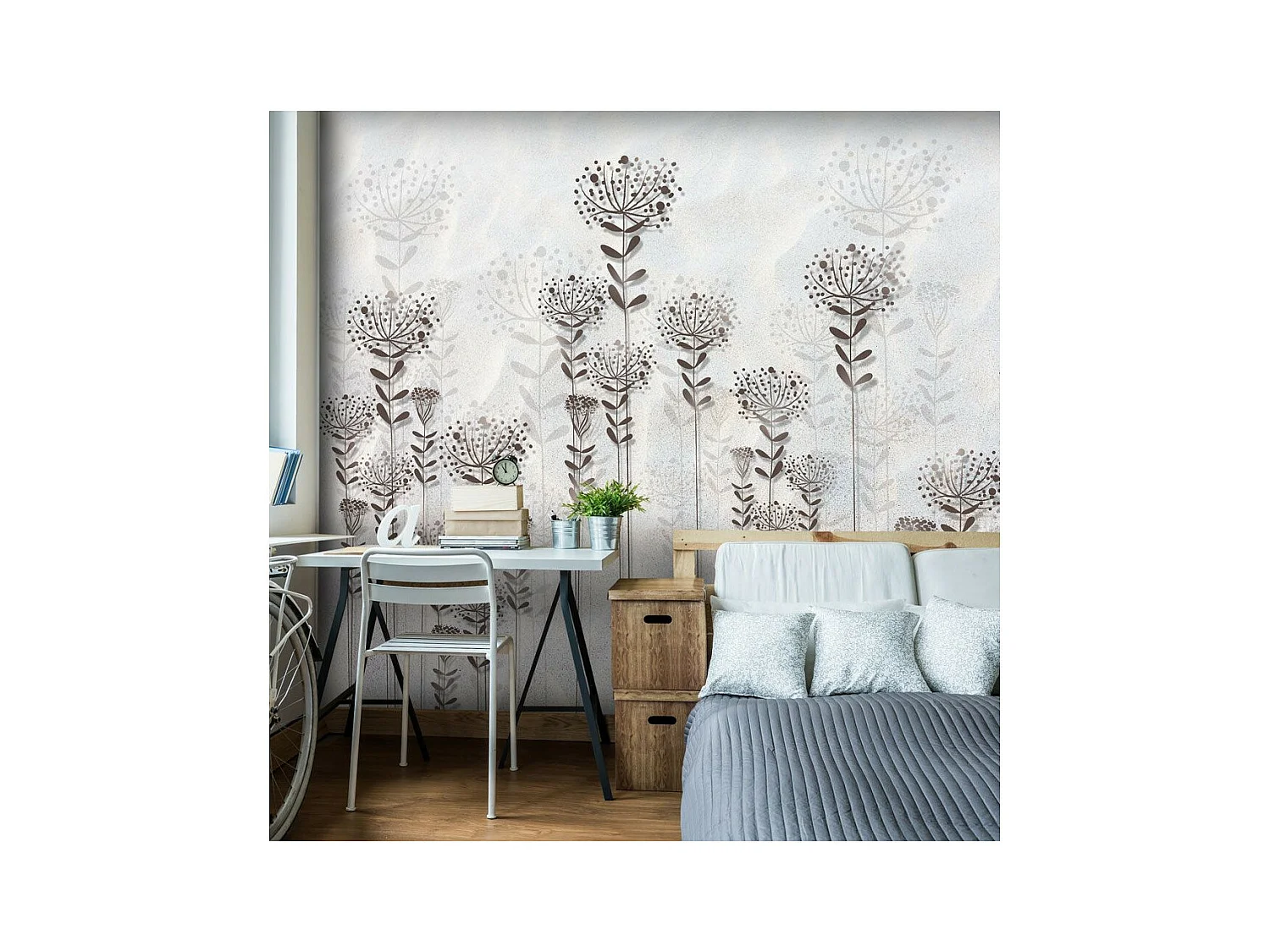 Papier Peint "Winter Garden" 70 x 100 cm