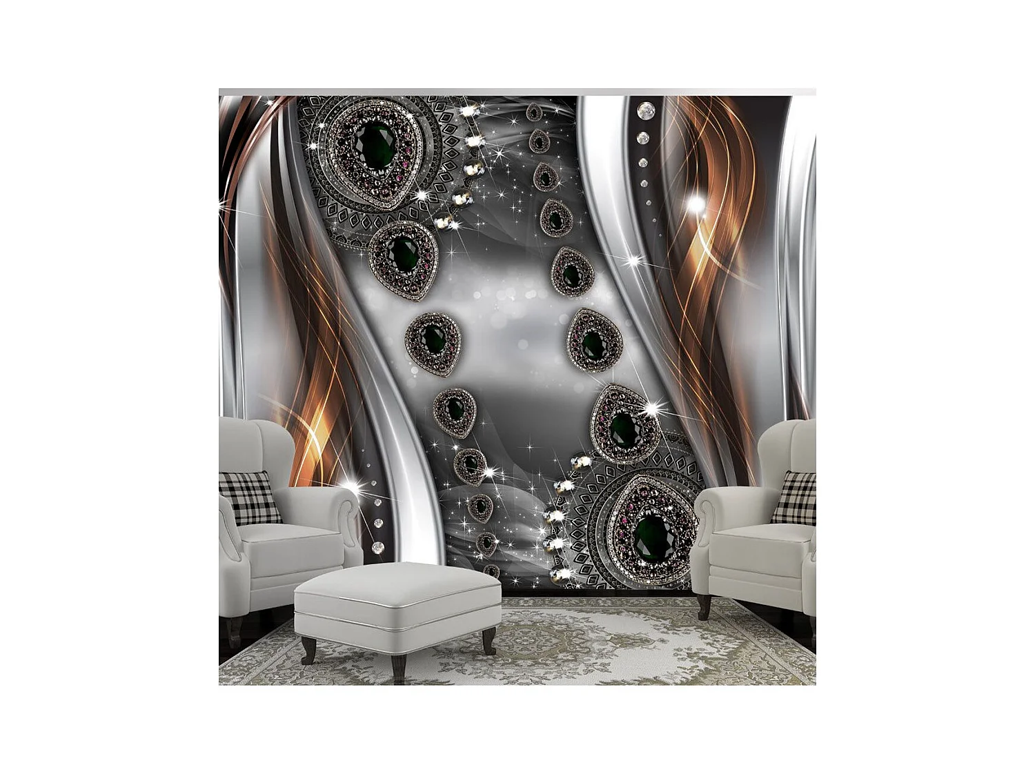 Papier Peint "Abstract & Jewelry" 245 x 350 cm