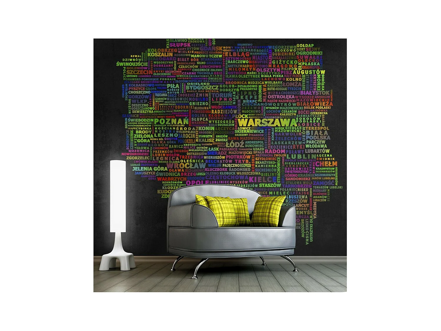 Papier Peint "The Map of Poland" 270 x 350 cm