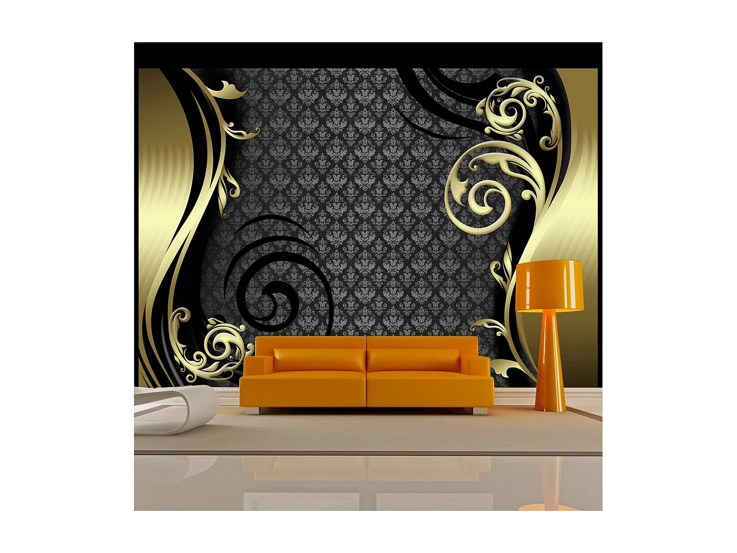 Papier Peint "Golden Curtain" 175 x 250 cm