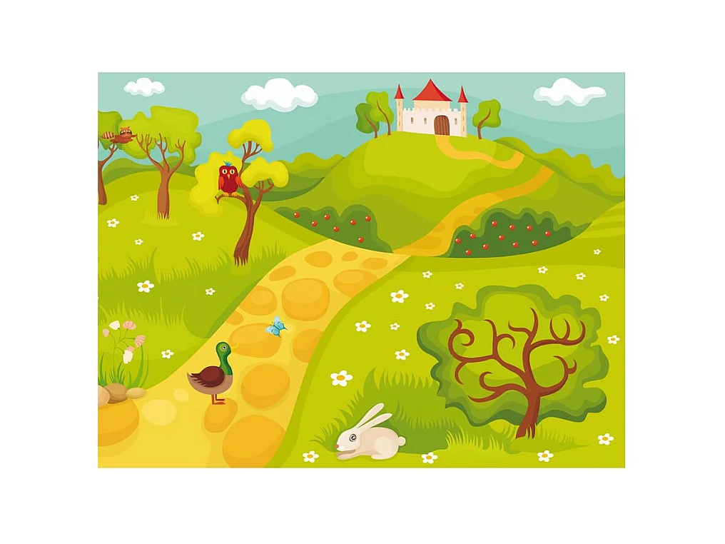 Papier Peint "En Chemin Vers le Château Magique" 270 x 350 cm