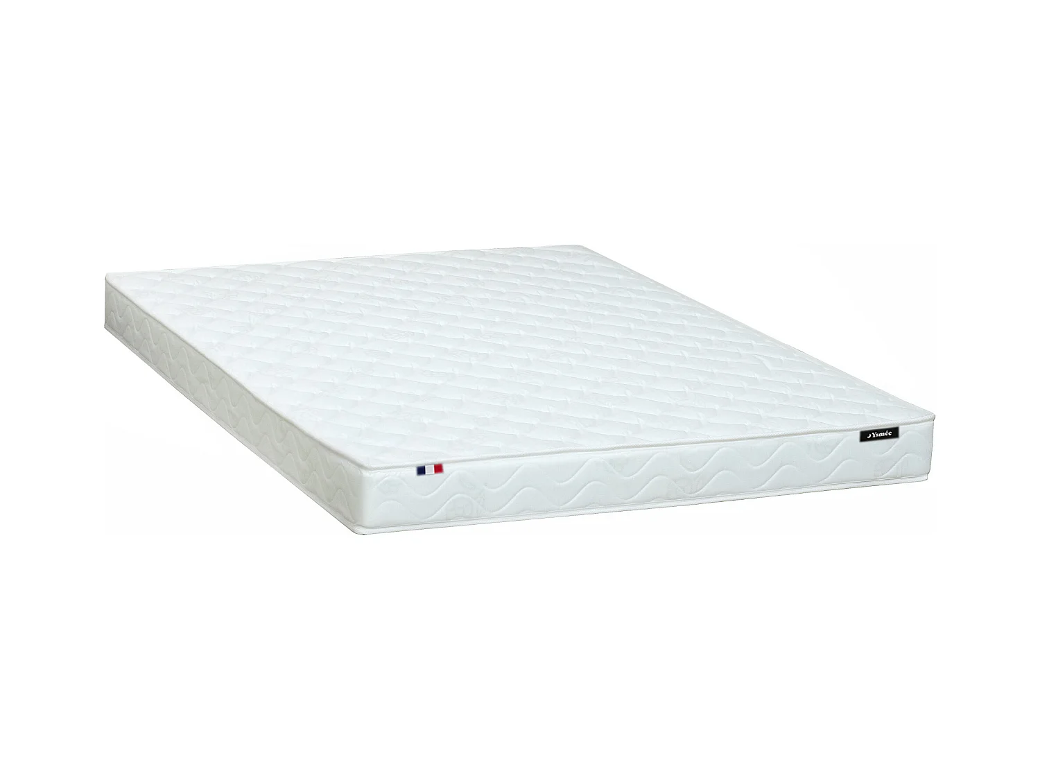 Lit mezzanine GEDEON II - 140 x 190 cm - Pin massif - Blanchi + matelas