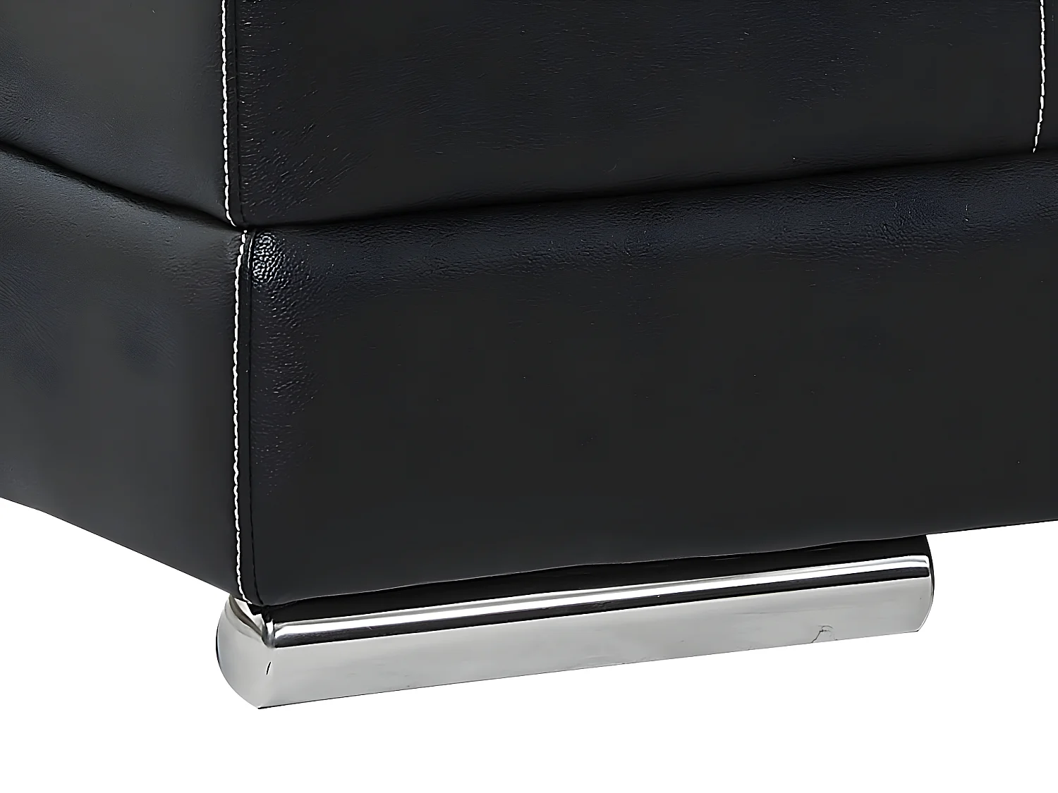 Sofá de 2 lugares em pele de búfalo Preto - MONIKA