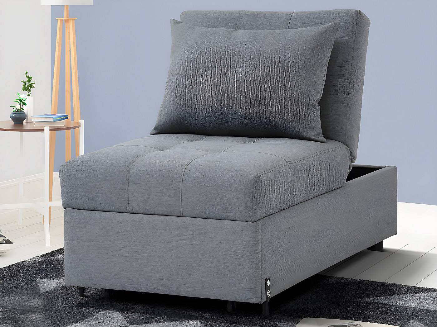 Poltrona convertibile robusta in tessuto letto convertibile Luna