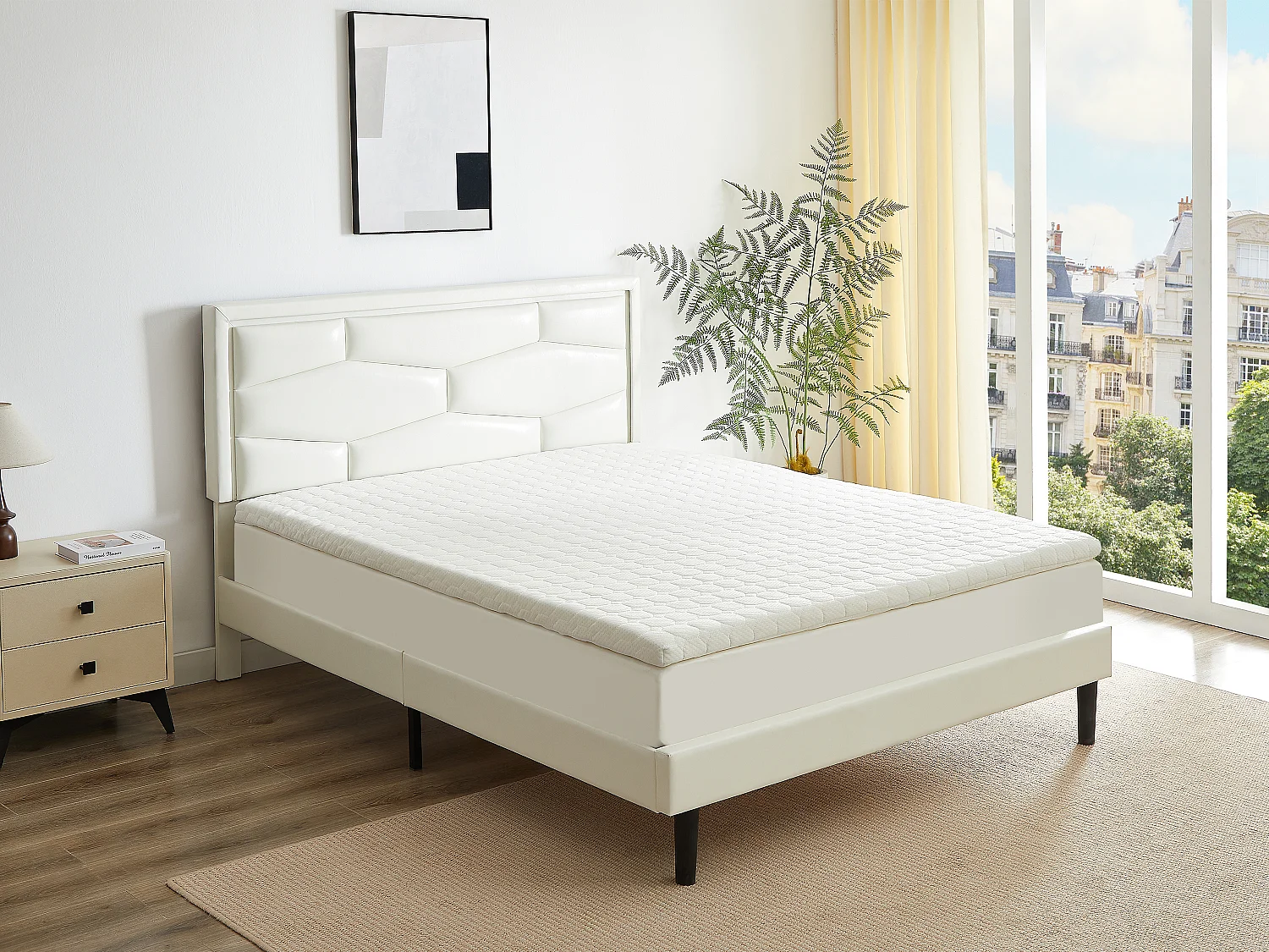 Matratzenauflage Topper - 140 x 190 cm - Memory Schaum - 1 Zone - Stärke 5 cm - LUXE von DREAMEA