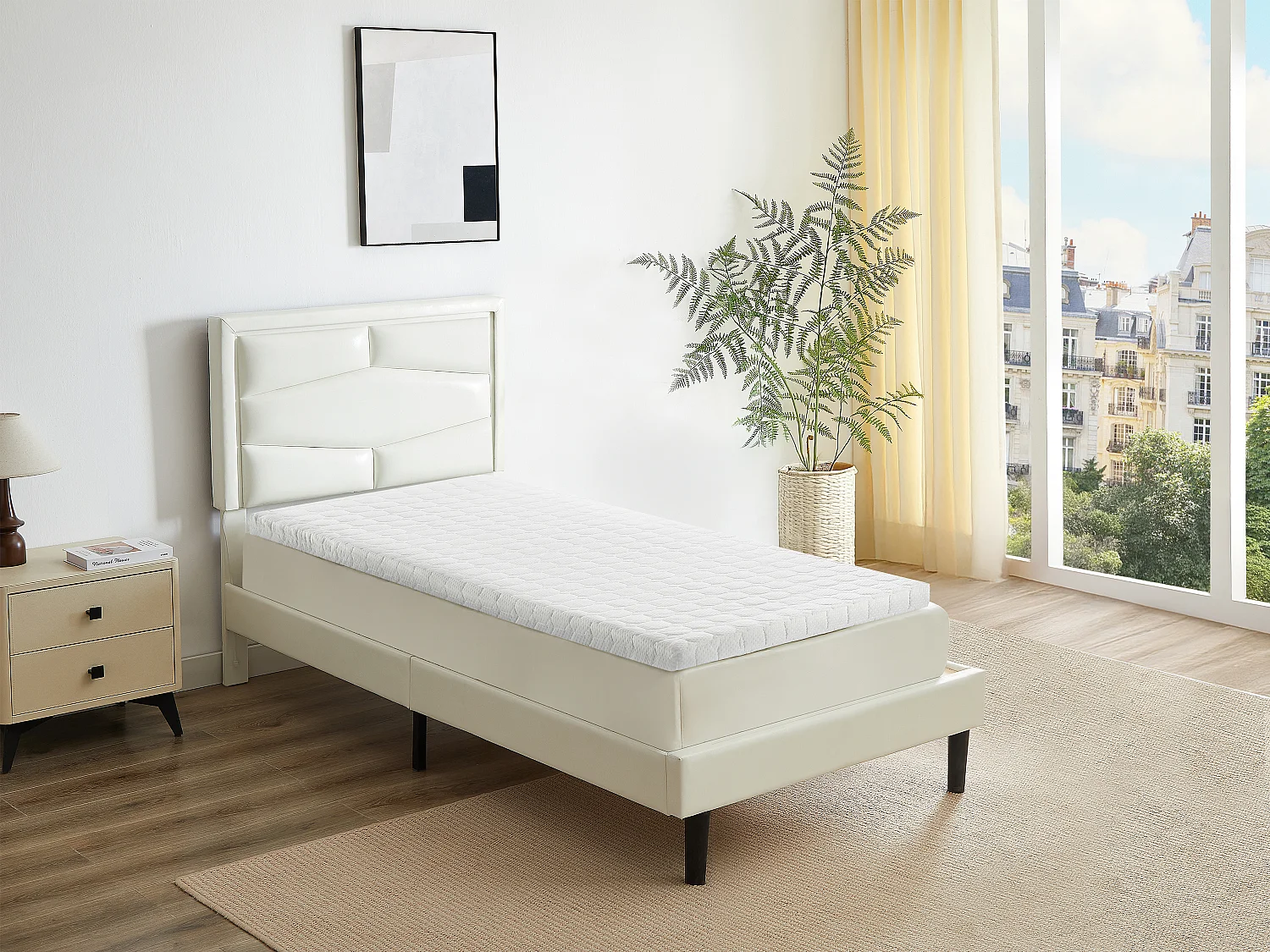 Luxe dekmatras met vormgeheugen van DREAMEA - 80x200 cm