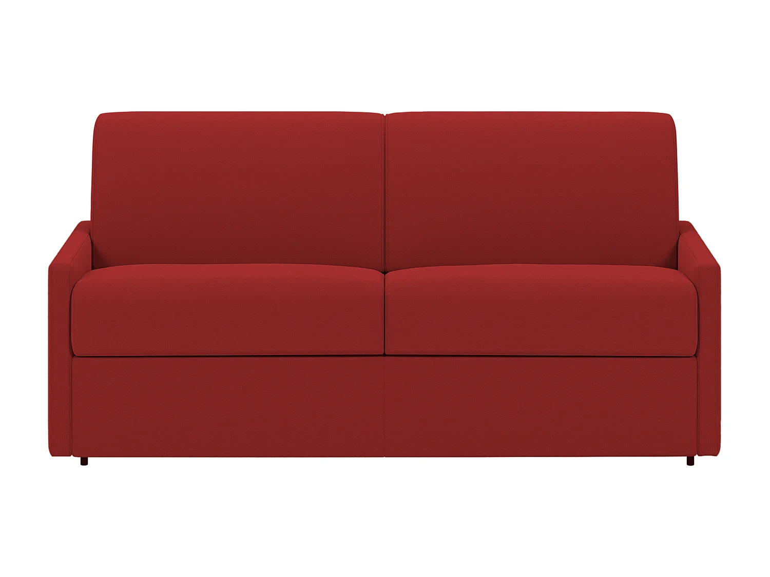 Schlafsofa 3-Sitzer - Liegefläche: 140 cm - Matratzenhöhe: 22 cm mit Memory Schaum - Stoff - Rot - CALIFE