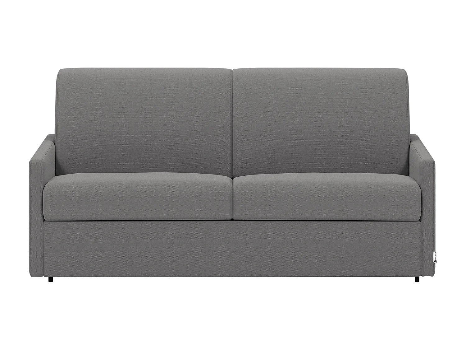 Vierzits express bedbank van stof CALIFE - Licht grijs - Slaap afmeting 160  cm - matras 18 cm