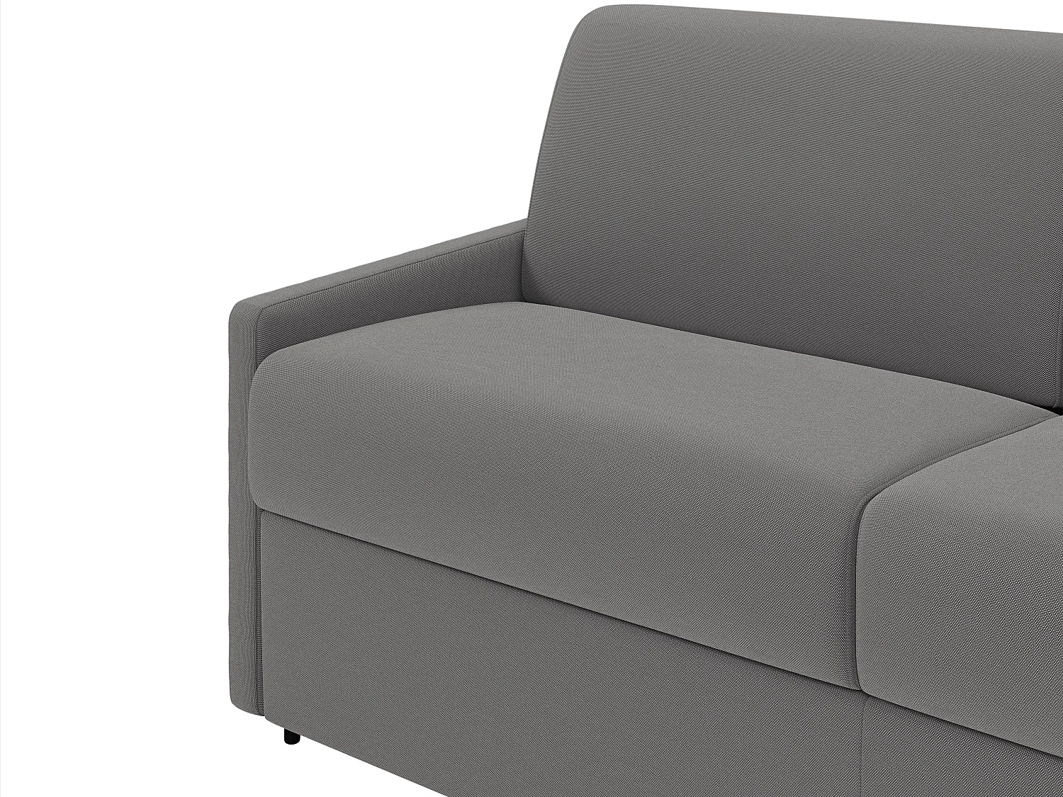 Divano letto 4 posti a ribalta Larghezza Materasso 160 cm memory foam - Spessore 22 cm in Tessuto Grigio - CALIFE