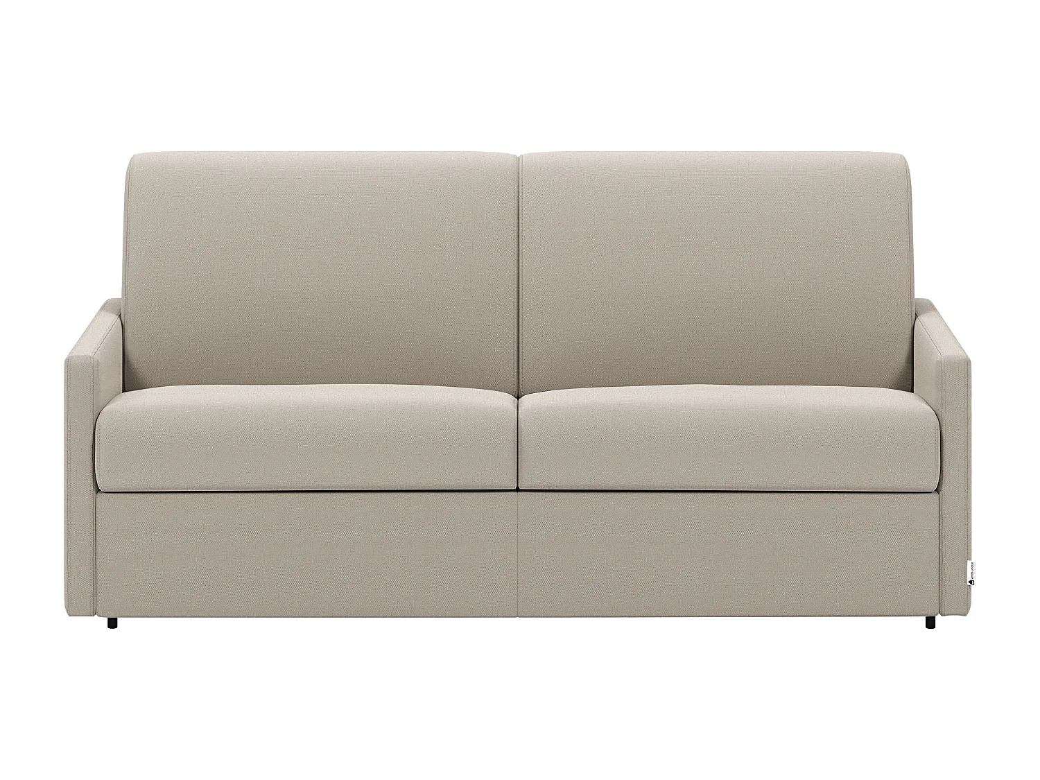 3-personers sovesofa med ekspresudtræk i beige stof - Soveplads 140 cm - 14 cm madras CALIFE