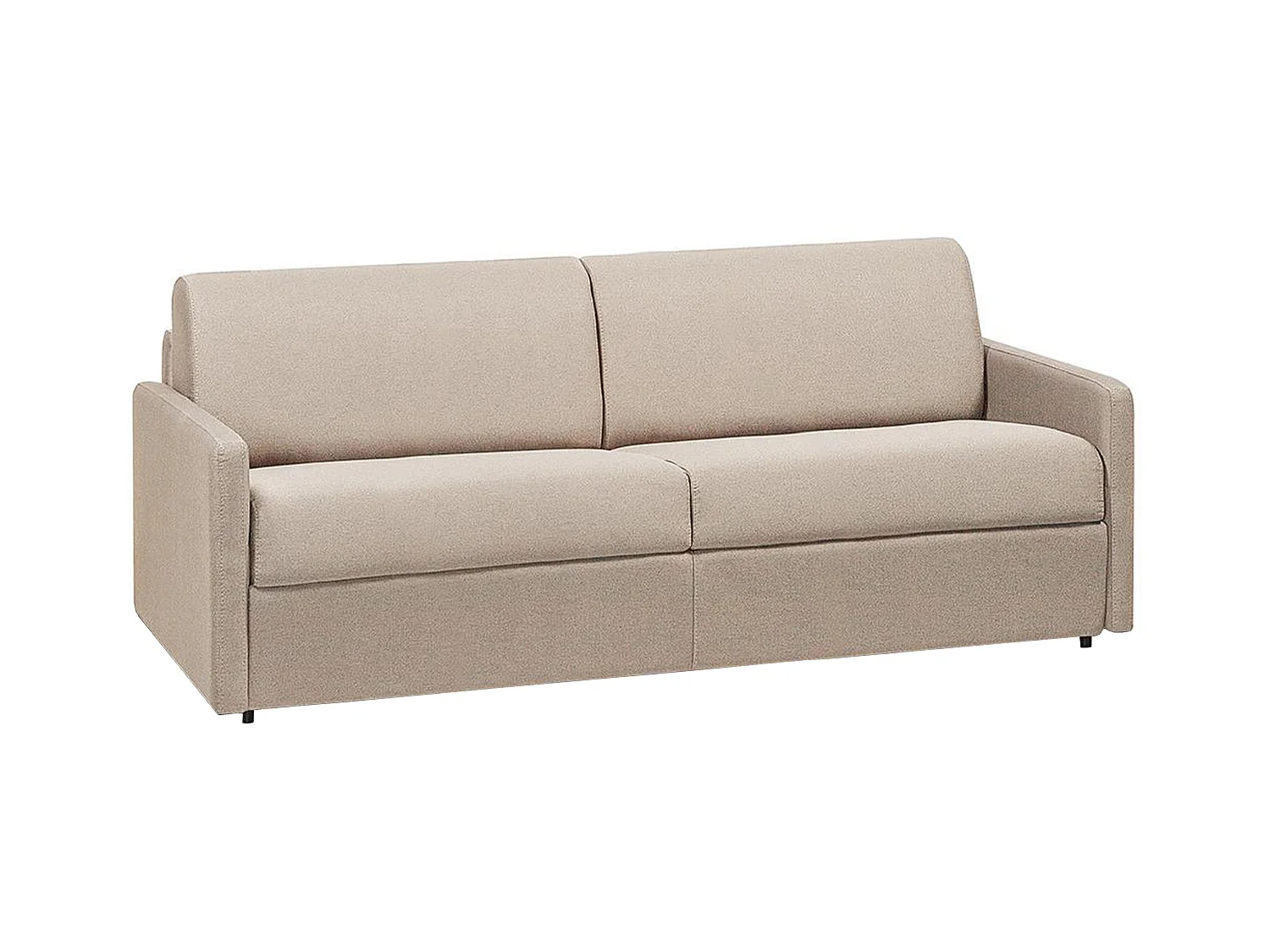 Schlafsofa 4-Sitzer - Liegefläche: 160 cm - Matratzenhöhe: 14 cm - Stoff - Beige - CALIFE