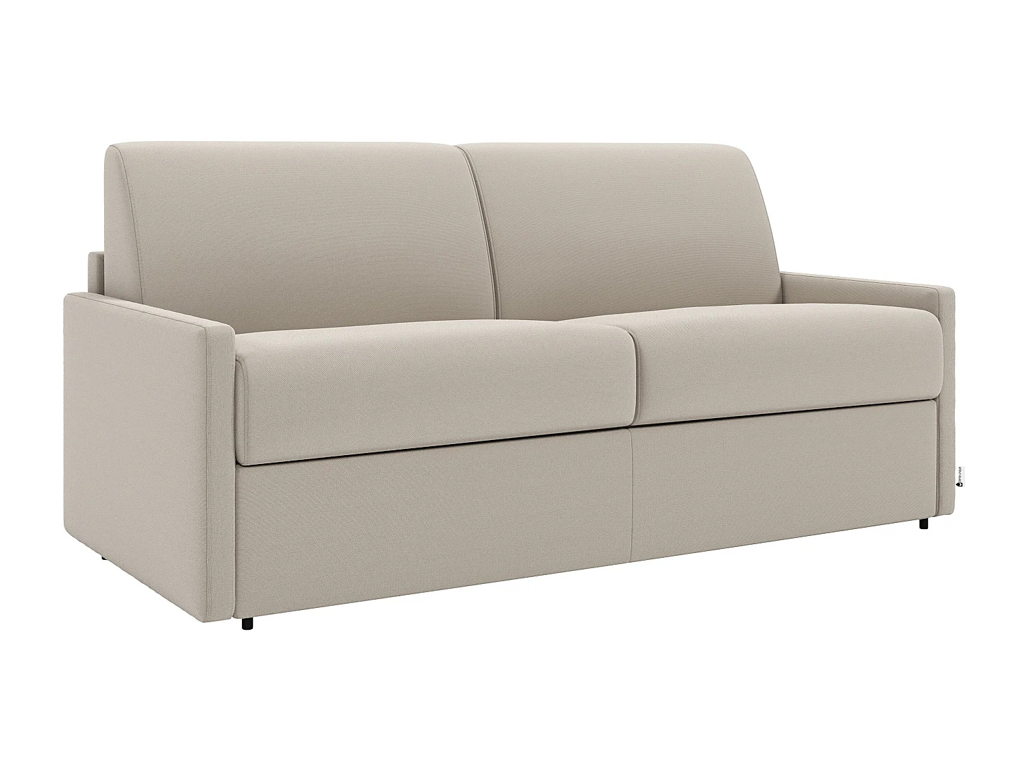 3-sits soffa konvertibel express i beige tyg - Sovyta 140 cm - 22 cm madrass med minnesskum CALIFE